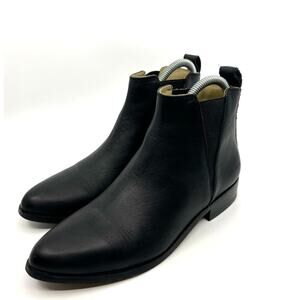 Nisolo Eva Everyday Chealsea Boots Black Leather Women's 7 US.